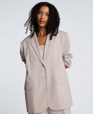 Women's Three Button Plaid Blazer | Macy's