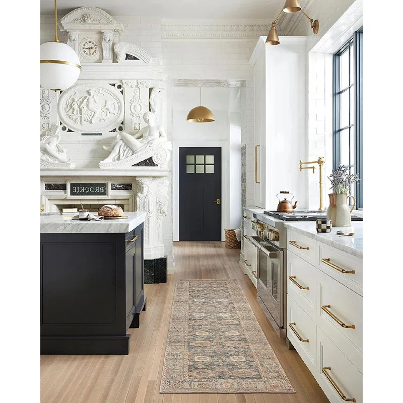 Margot Oriental Ocean/Spice Area Rug Feat. CloudPile | Wayfair North America