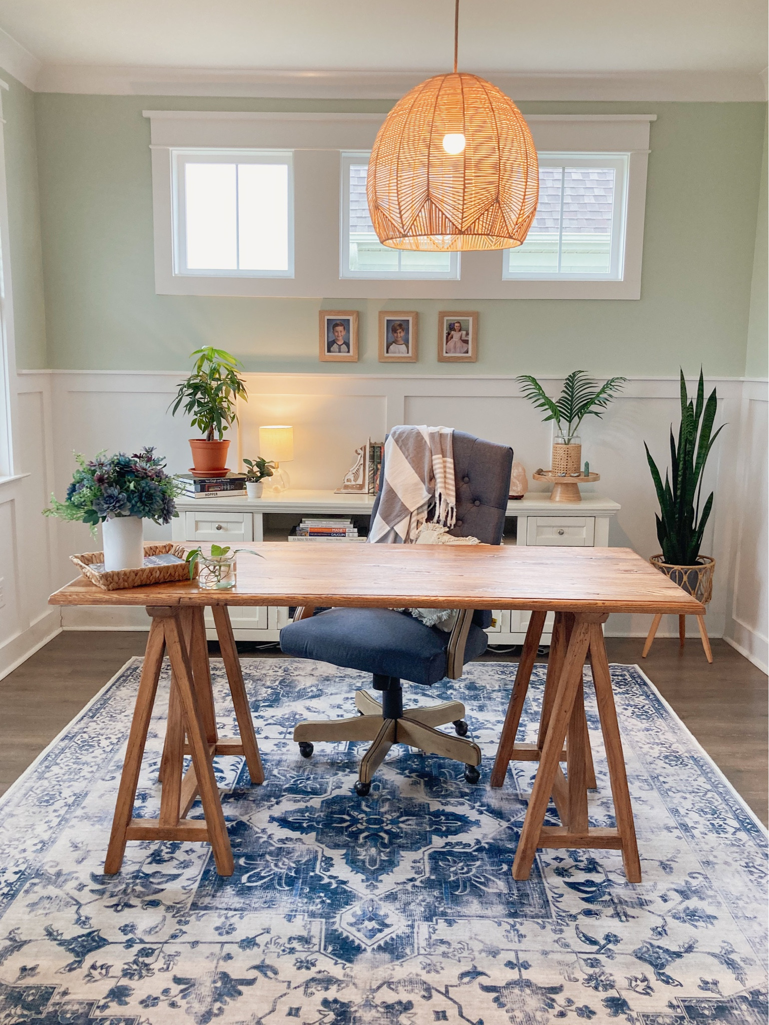 Spring Office Refresh. Moved the plants around into new spots as they grew too big and added the kids photos to the back wall to make it feel more warm and cozy. 

#LTKStyleTip #LTKHome #LTKSeasonal