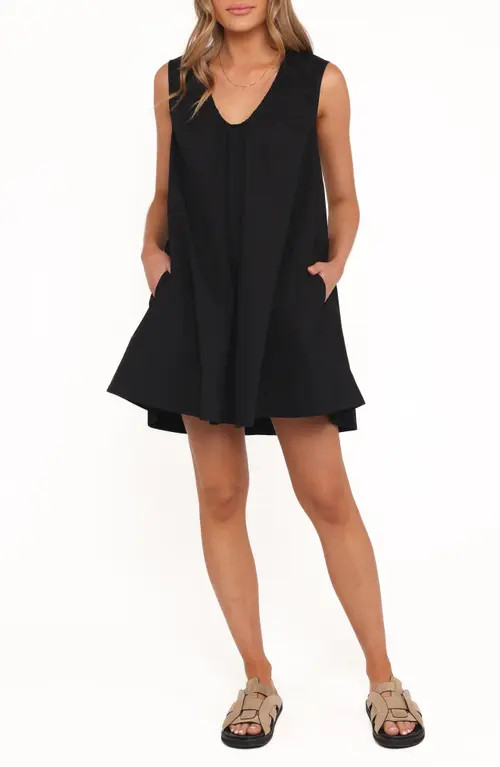 Petal & Pup Jorah Sleeveless Minidress in Black at Nordstrom, Size Medium | Nordstrom