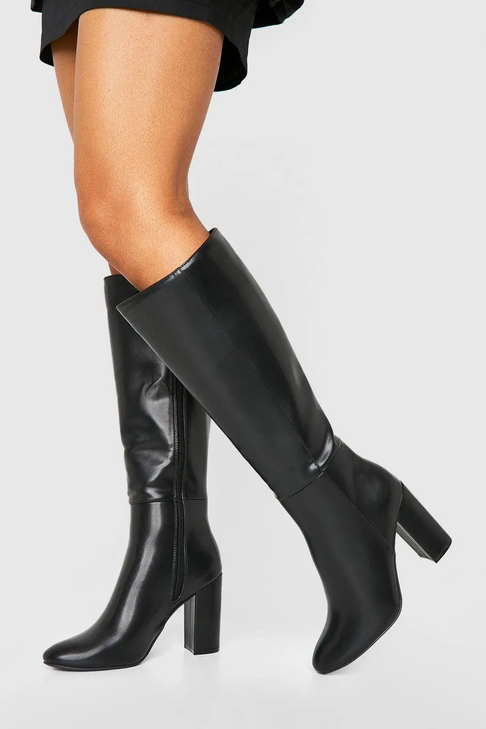 Knee High Block Heel Boots | Boohoo.com (UK & IE)