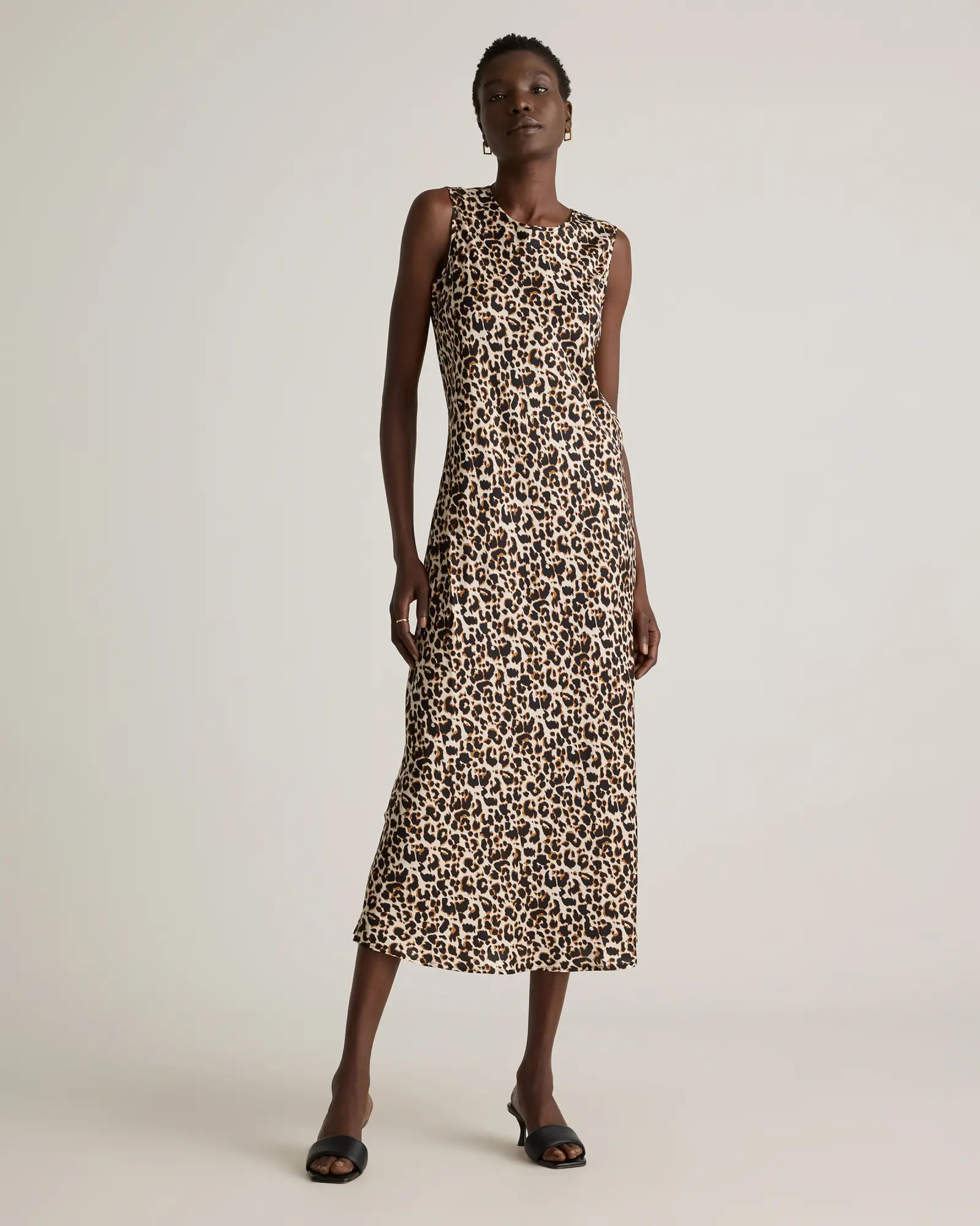 Washable Stretch Silk Tank Midi Dress | Quince