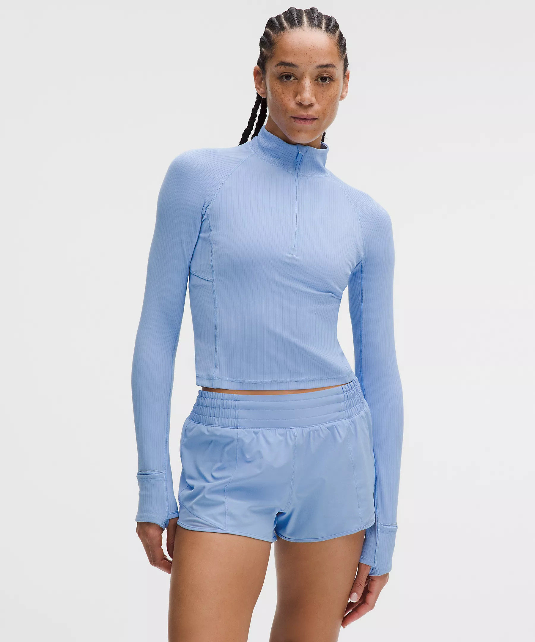 It's Rulu Ribbed Cropped Half Zip | Lululemon (US)