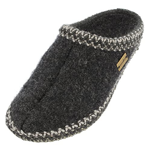 Haflinger AS Boiled Wool Slippers (41, Charcoal) | Amazon (US)