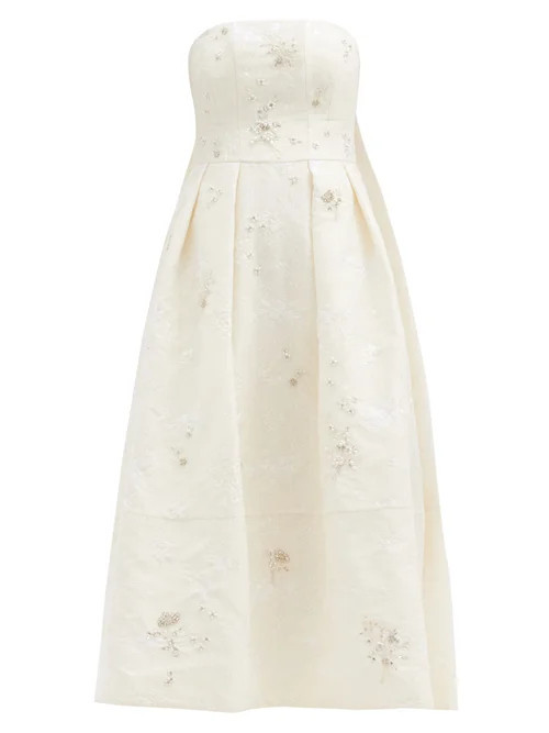 Erdem - Alina Crystal-embellished Chantilly-lace Dress - Womens - Ivory | Matches (UK)