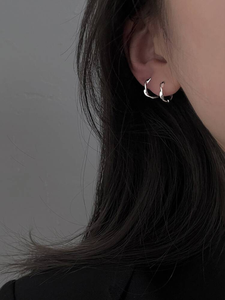 Brincos de argola simples | SHEIN
