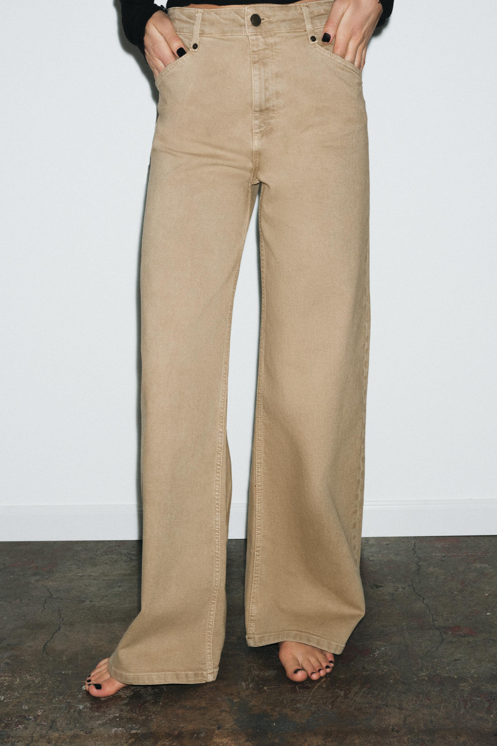 ZW COLLECTION HIGH-WAIST WIDE LEG JEANS | Zara US