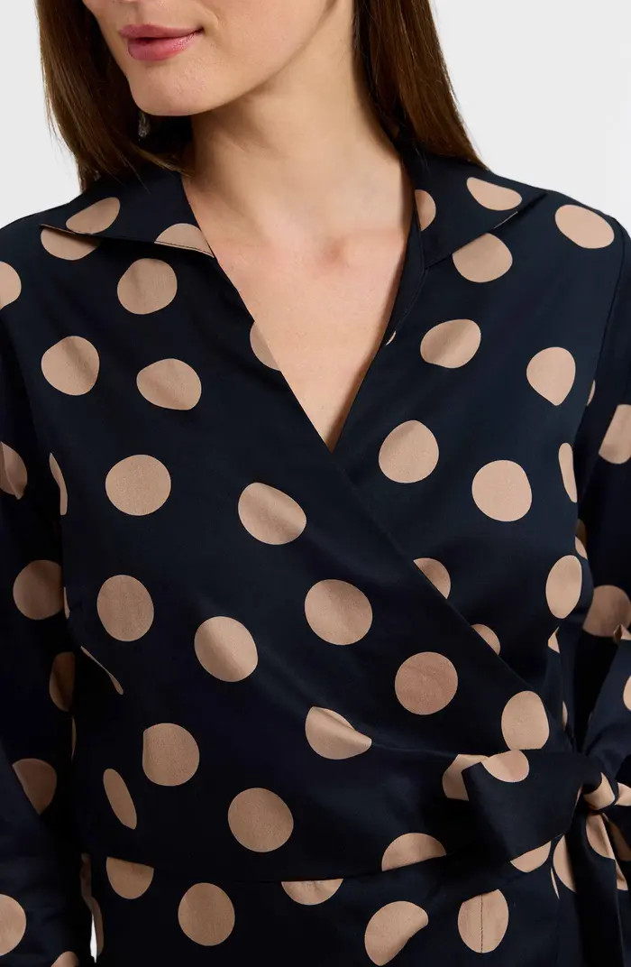 Salina Polka Dot Cotton Wrap Shirt | Nordstrom