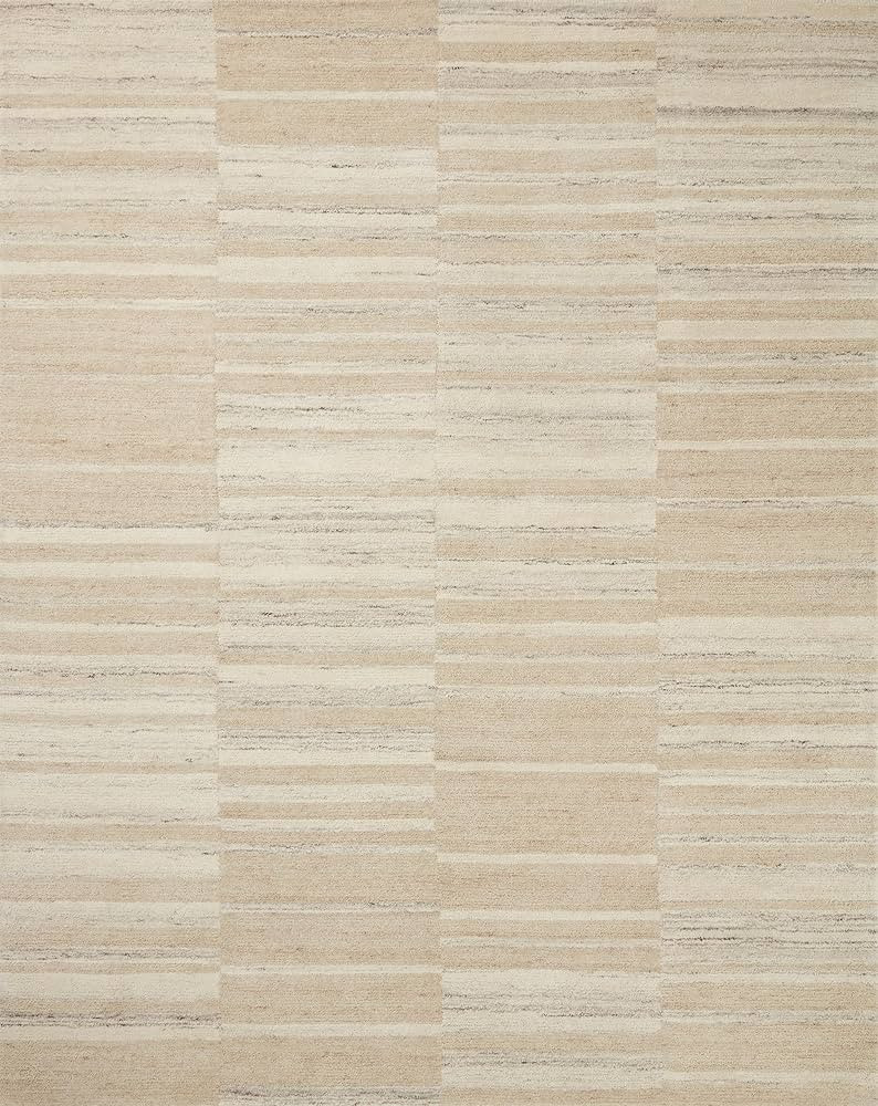 Loloi Amber Lewis x Loloi Rocky Collection ROC-02 Natural / Sand, 8'-6" x 11'-6", Area Rug | Amazon (US)