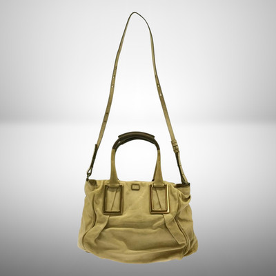 Auténtico Bolso de Hombro Chloe Ethel 2 Vías Asa Superior Beige Dorado Herrajes Bolso de Mano | eBay US