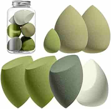 BS-MALL Makeup Sponge 7 Pcs blender sponge for Liquid, Cream, and Powder, Multi-colored Makeup Sp... | Amazon (US)