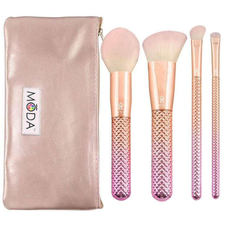 Moda 5PC Rosé Complete Full Face Makeup Brush Set | Walmart (US)