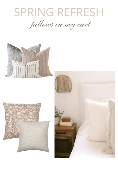 Pillows in my cart for a spring refresh in the primary bedroom 

#neutralbedroom #bedroom #pillows

#LTKunder100 #LTKhome #LTKstyletip