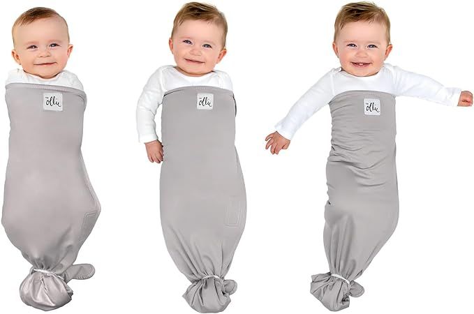 The Ollie Swaddle -- Helps to reduce the Moro (startle) reflex -- Made from a custom designed moi... | Amazon (US)
