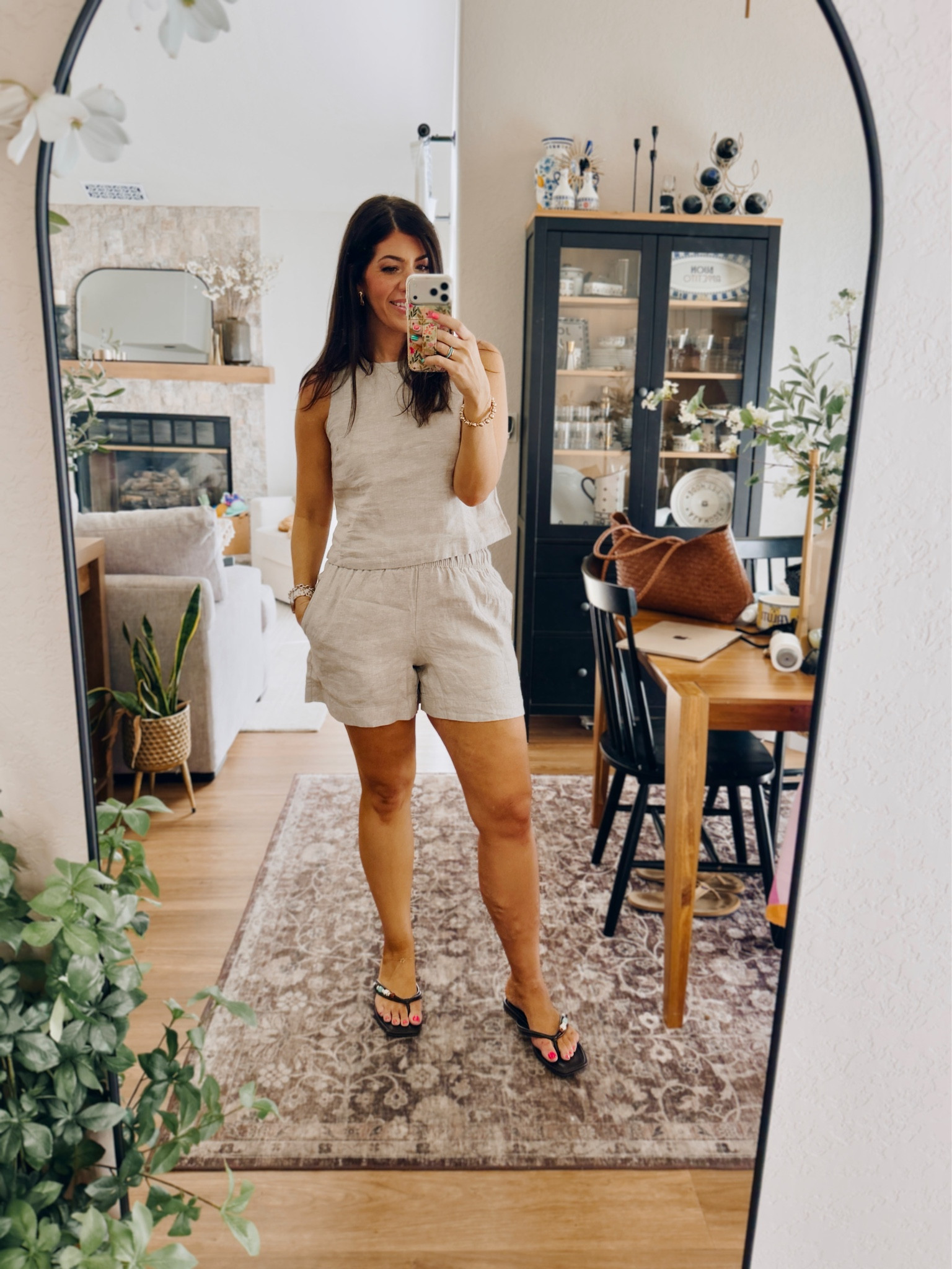 In a medium linen tank and medium linen shorts

#LTKMidsize #LTKTall #LTKOver40