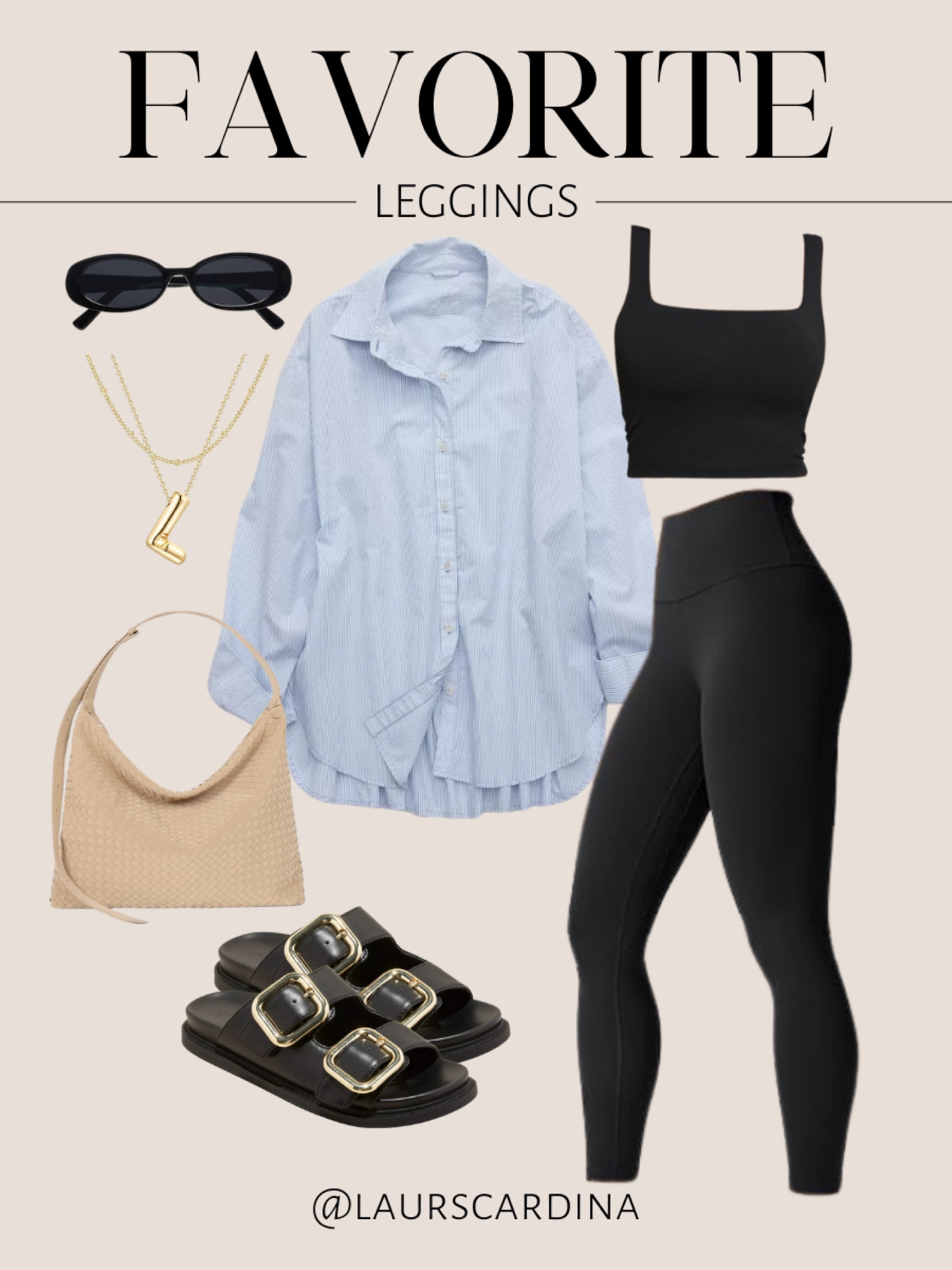 I’ve paired my favorite black leggings with a black tank, a blue button up blouse, a tan woven purse, gold initial necklace, black sunglasses, and black footbed sandals.

Ootd, summer outfit, causal outfit, loungewear, workout outfit, yoga outfit, spring outfit 

#LTKStyleTip #LTKFindsUnder50 #LTKFitness