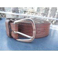 Tooled Leather Belt Floral Leaves Size 42 Vintage | Etsy (US)