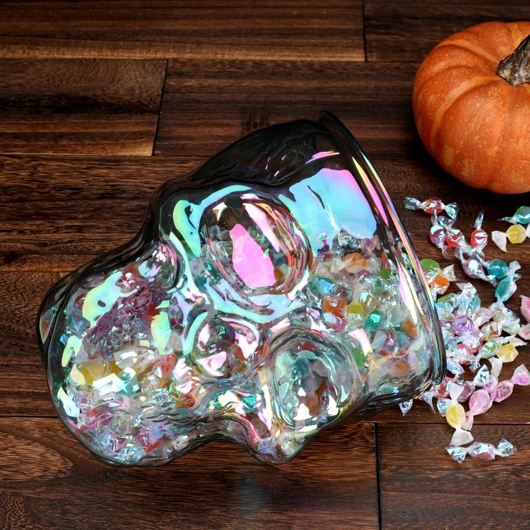 Way to Celebrate 4.5 Quart Acrylic Iridescent Skull Bucket, Black Multi - Walmart.com | Walmart (US)