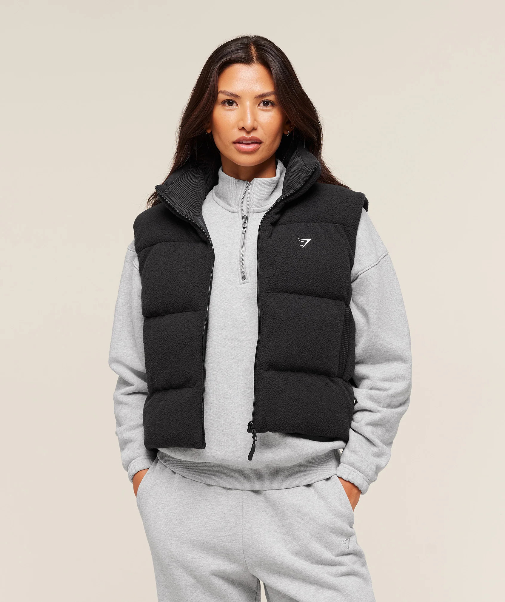 Gymshark Borg Puffer Vest - Black | Gymshark US