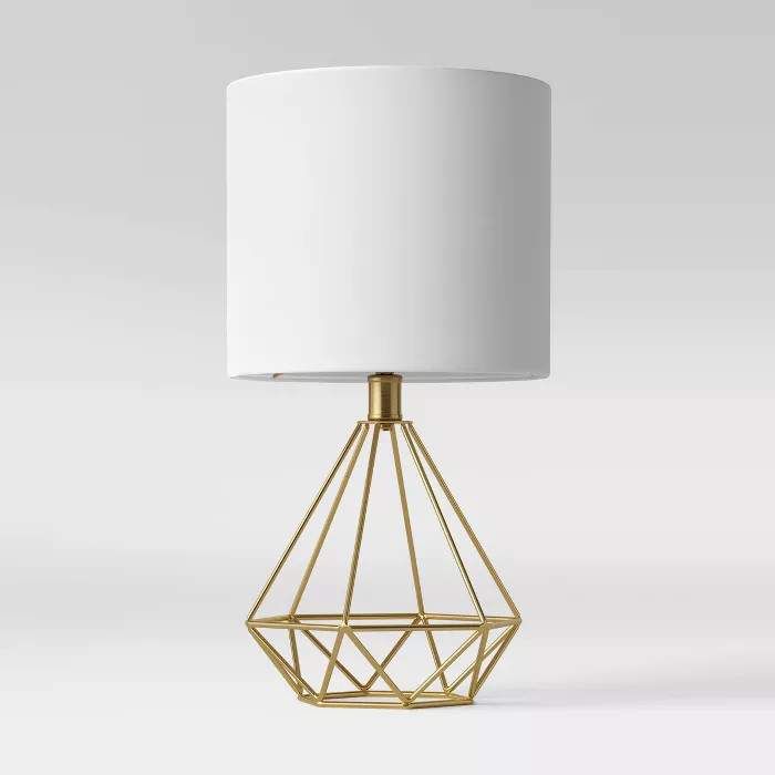 Wire Geo Table Lamp (Includes LED Light Bulb) Brass - Project 62™ | Target