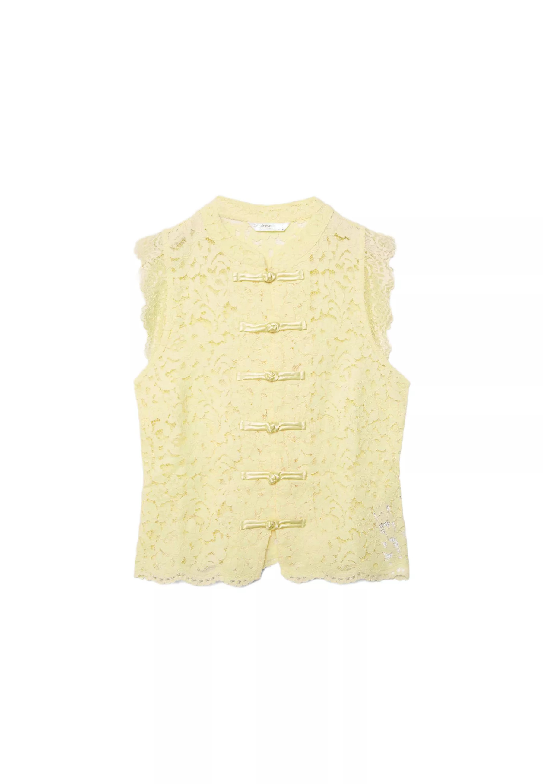 Lace Qipao Top - Women's See all | Stradivarius United Kingdom | Stradivarius (UK)