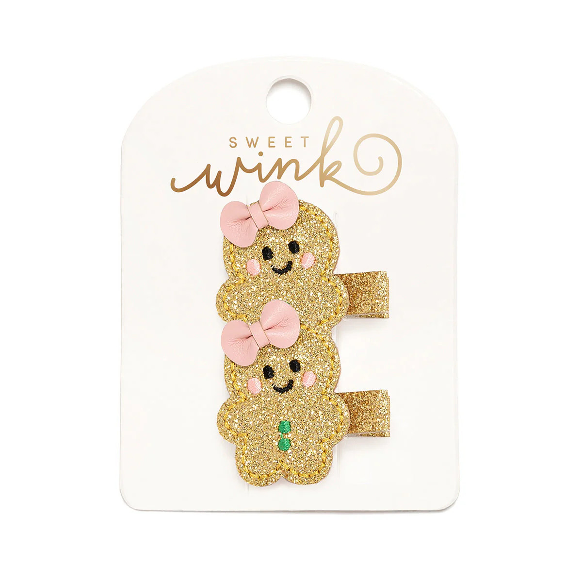 Gingerbread Christmas 2 Piece Clip Set | Sweet Wink