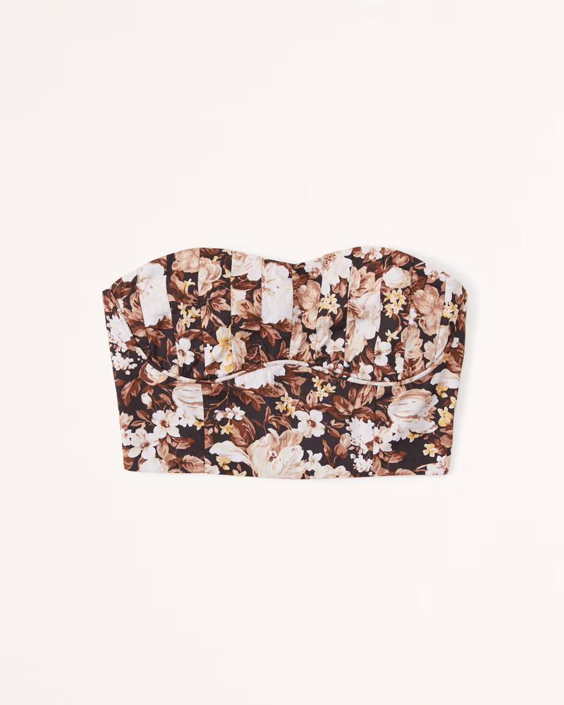 Strapless Ruched Set Top | Abercrombie & Fitch (US)