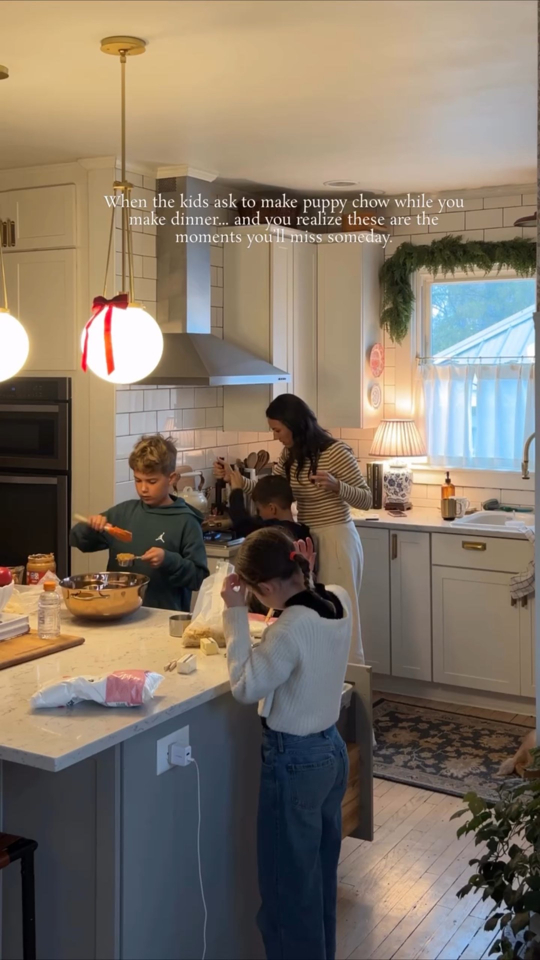 “Because these are the good ‘ol days.” I quietly reminded myself as the kids begged and begged me to let them make puppy chow for the 100th time this week. 

I had every reason not to let them; I was scrambling to make dinner within a 30 min timeframe before it was time to take my oldest to dance. I didn’t want to deal with the clean up. And I didn’t know if I had the bandwidth for it all….simple as that. 

But then I remembered…these are the good ‘ol days! 

And it quickly became one of my favorite evenings despite the chaos. 

-

#momlife #momof4 #motherhoodunfiltered #motherhoodintheraw #reallifemoments #kitchenchaos #familycooking #momsofinstagram #chaosandgrace #goodoldays #intentionalmotherhood #slowlivingmoments #homeandfamily #1920shome #heritagehome #kindredhomestead #cozykitchen #livedinhome #creatingmemories #everydaymagic