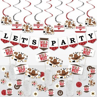 Big Dot of Happiness Western Hoedown - Wild West Cowboy Party Supplies Decoration Kit - Decor Galore Party Pack - 51 Pieces | Target