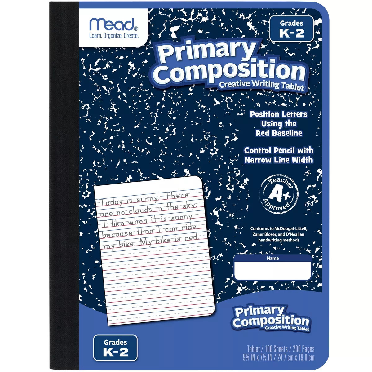 Mead Primary Composition Book Writing Tablet: K-2 Journal, 7.5x9.75", 200 Pages, Sewn Binding, Ha... | Target