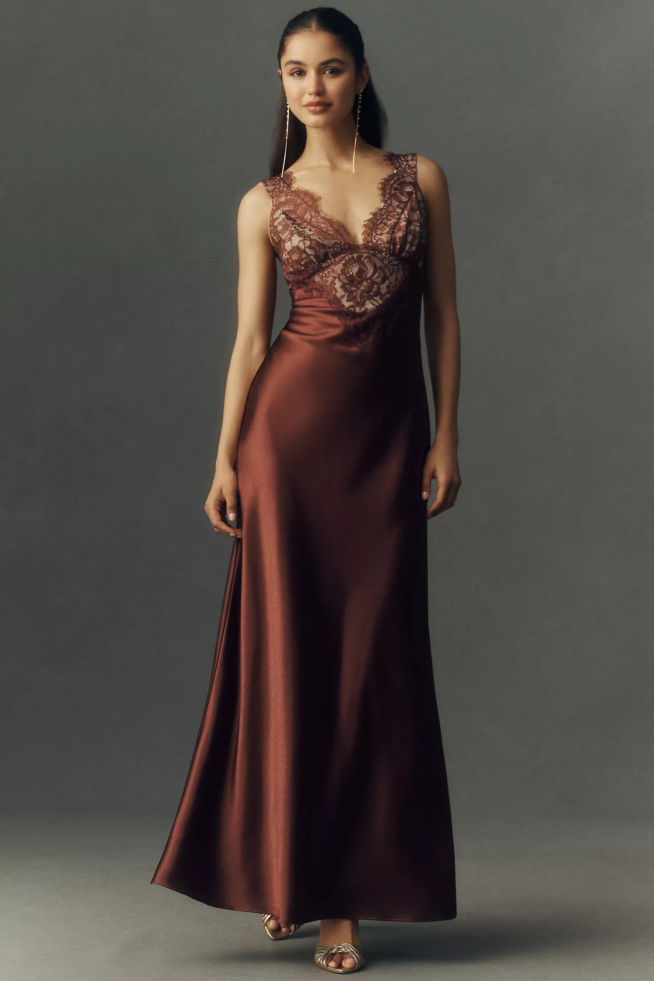 Bardot Torie Lace Slip Maxi Dress | Anthropologie (US)