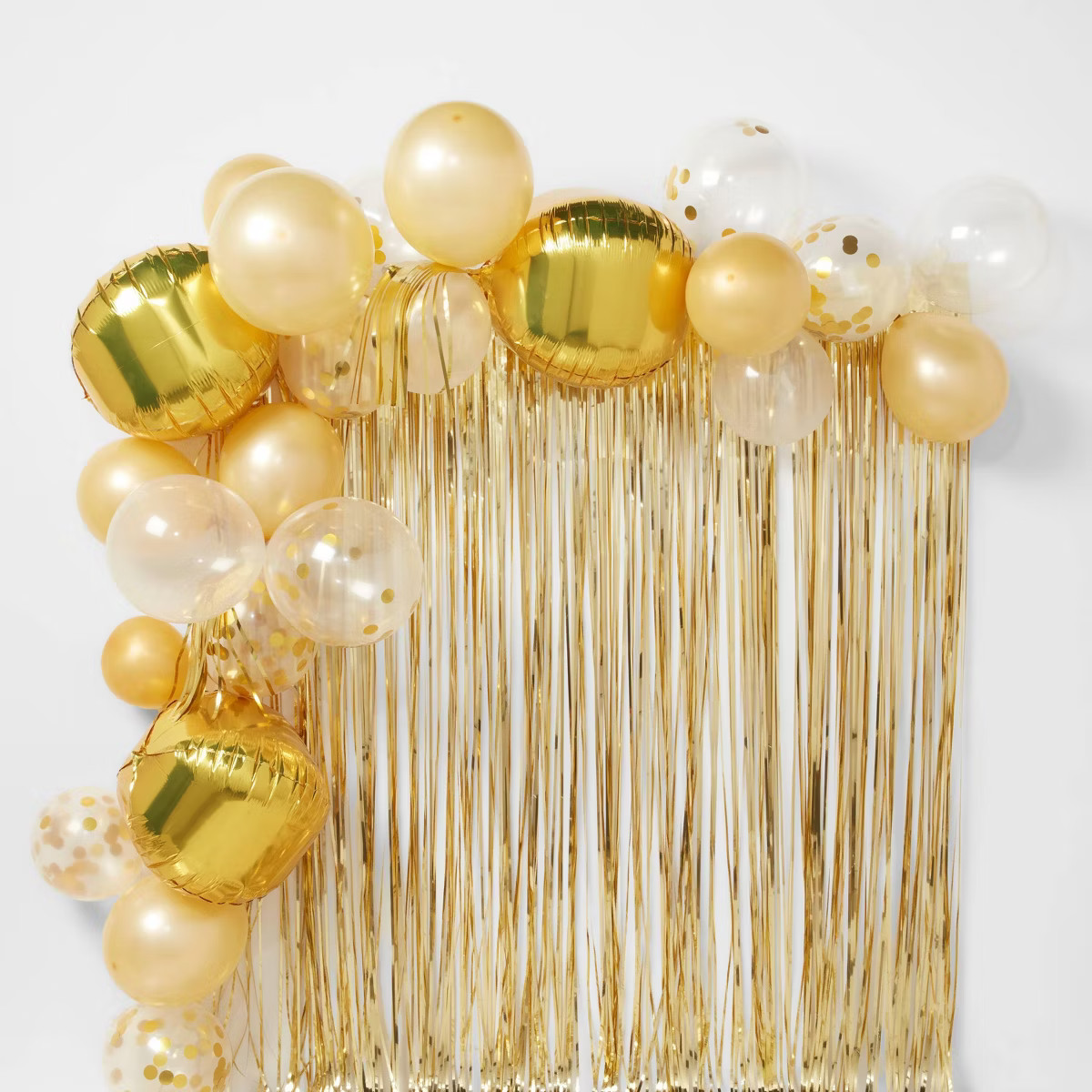 48ct Balloon Arch Garland Décor Kit with Backdrop Gold - Spritz™ | Target