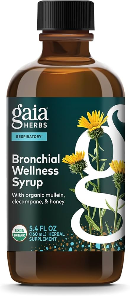Gaia Herbs Bronchial Wellness Syrup - Respiratory Support Supplement to Help Maintain Lung Health... | Amazon (US)