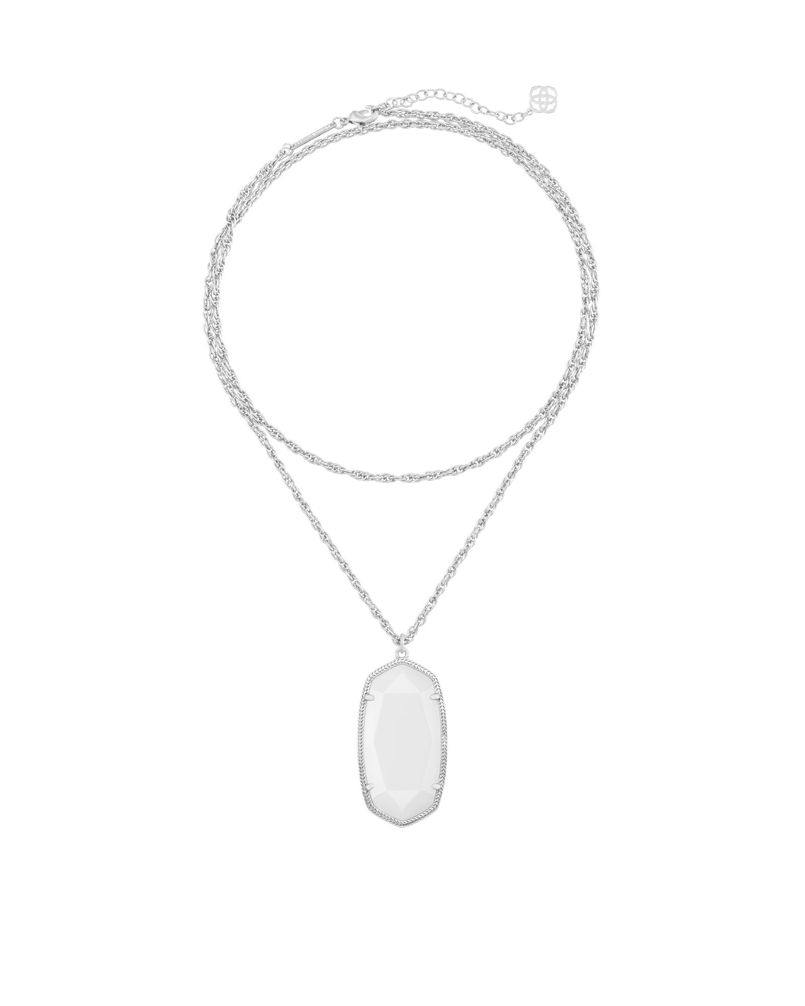 Rae Silver Necklace in White | Kendra Scott