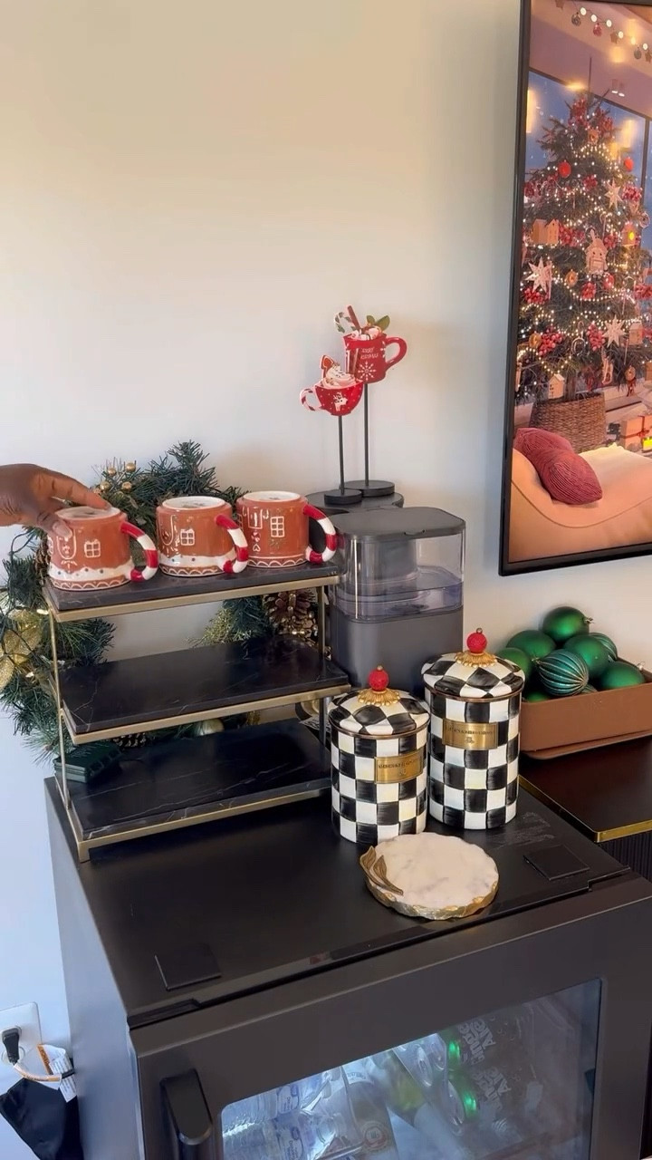 Restock my bedroom coffee and beverage station with me for Christmas 🫶🏾

#LTKHoliday #LTKHome #LTKSaleAlert