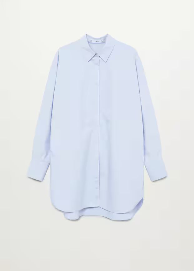 Chest-pocket cotton shirt | MANGO (US)