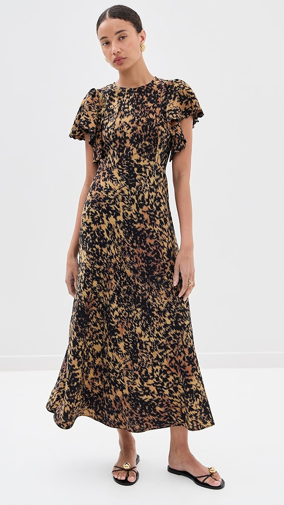 Blithe Flutter Sleeve Midi Dress | Shopbop