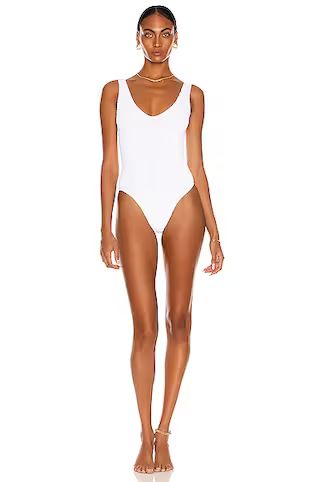 Bond Eye Mara One Piece Swimsuit in Optic White | FWRD | FWRD 