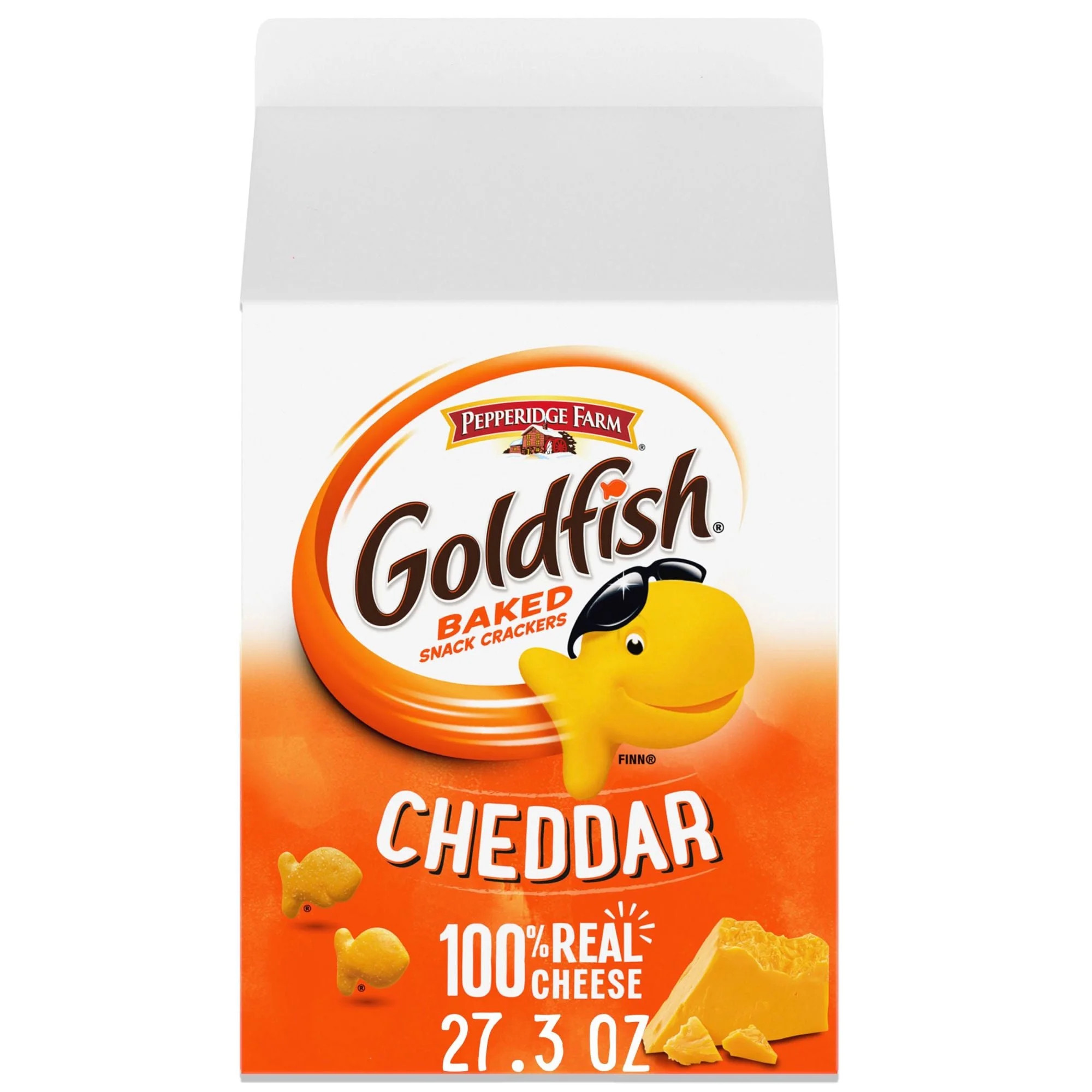 Goldfish Cheddar Cheese Crackers, 27.3 oz Carton | Walmart (US)