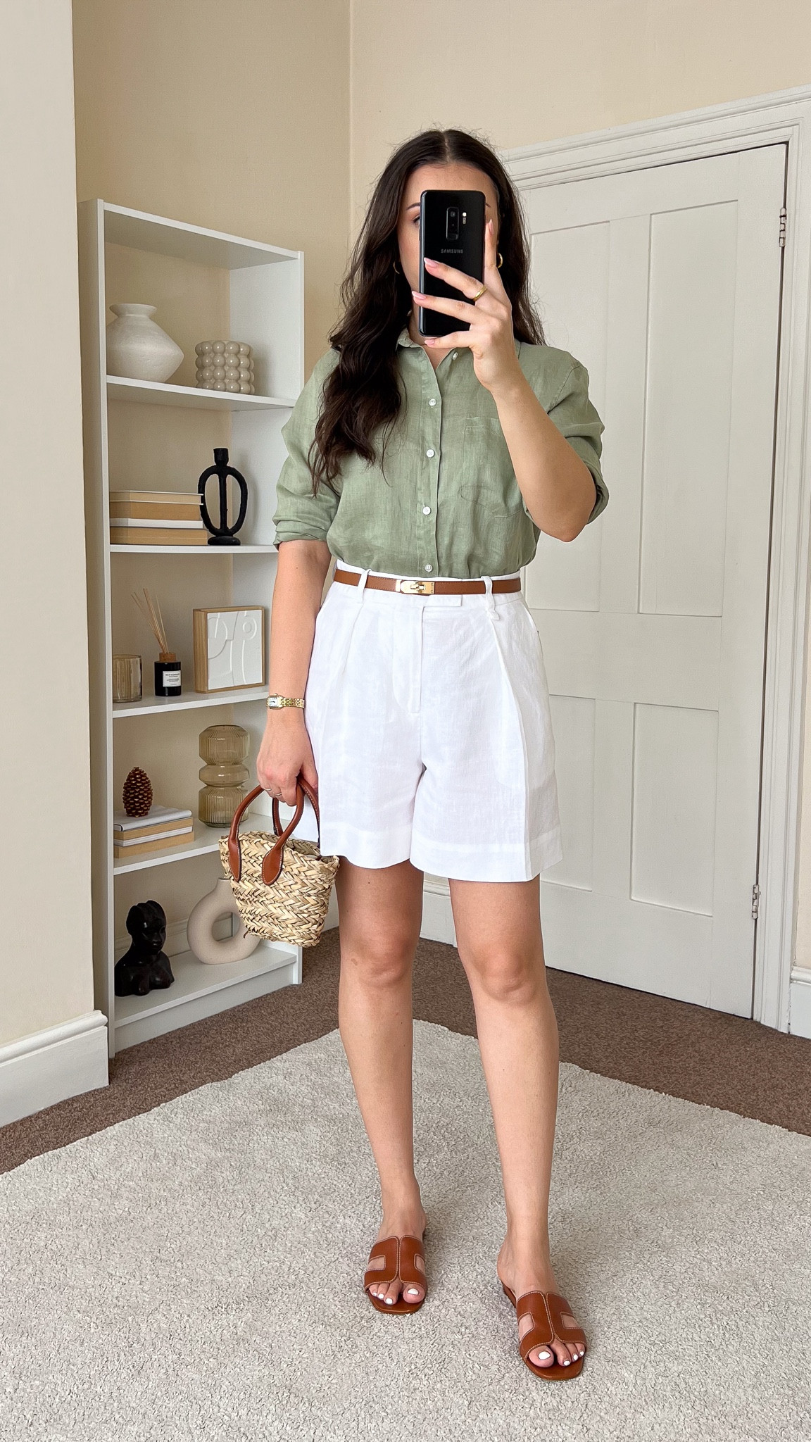 Casual & chic summer outfit. Shirt is H&M, wearing size S. Shorts are Arket, wearing size UK10. Sandals are Dune.

#LTKsummer #LTKuk #LTKeurope