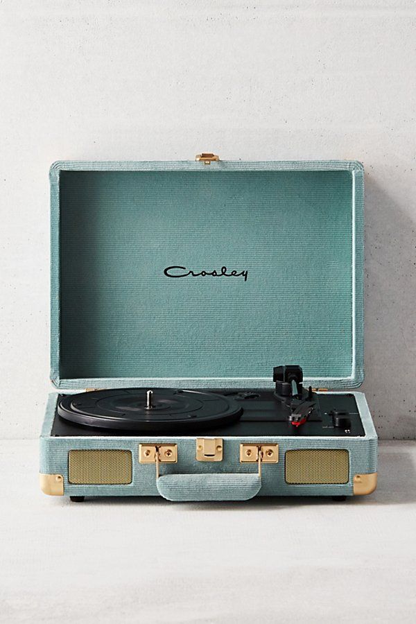 Crosley UO Exclusive Corduroy Cruiser Bluetooth Record Player - Grey at Urban Outfitters | Urban Outfitters (US and RoW)