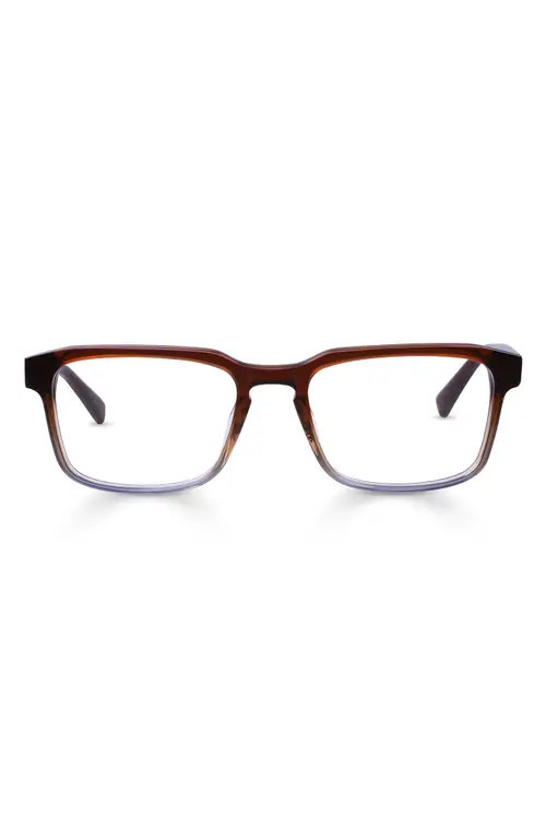 eyebobs Seymour 52mm Rectangular Reading Glasses in Mahogany To Fog Grey Crystal at Nordstrom, Size +3.00 | Nordstrom