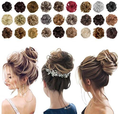 Messy Bun Hair Piece Thick Updo Scrunchies Hair Extensions Ponytail Hair Accessories Light Brown&... | Amazon (US)