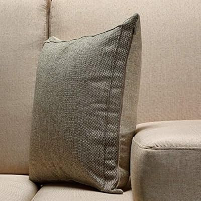 Jepeak Burlap Linen Throw Pillow Cover Cushion Case, Farmhouse Modern Decorative Solid Square Thi... | Amazon (US)