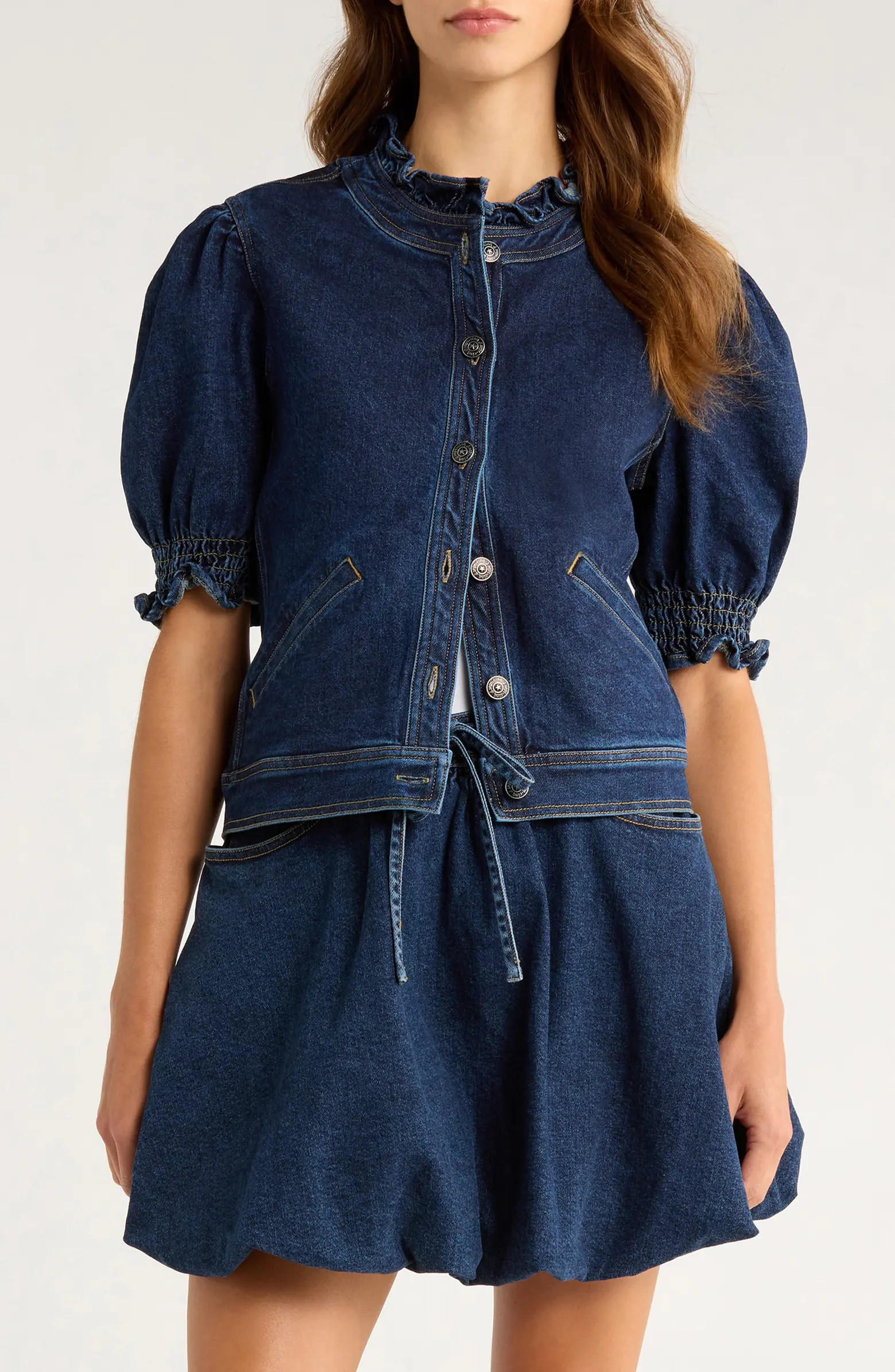 Cinq à Sept Quincy Short Sleeve Denim Jacket | Nordstrom | Nordstrom