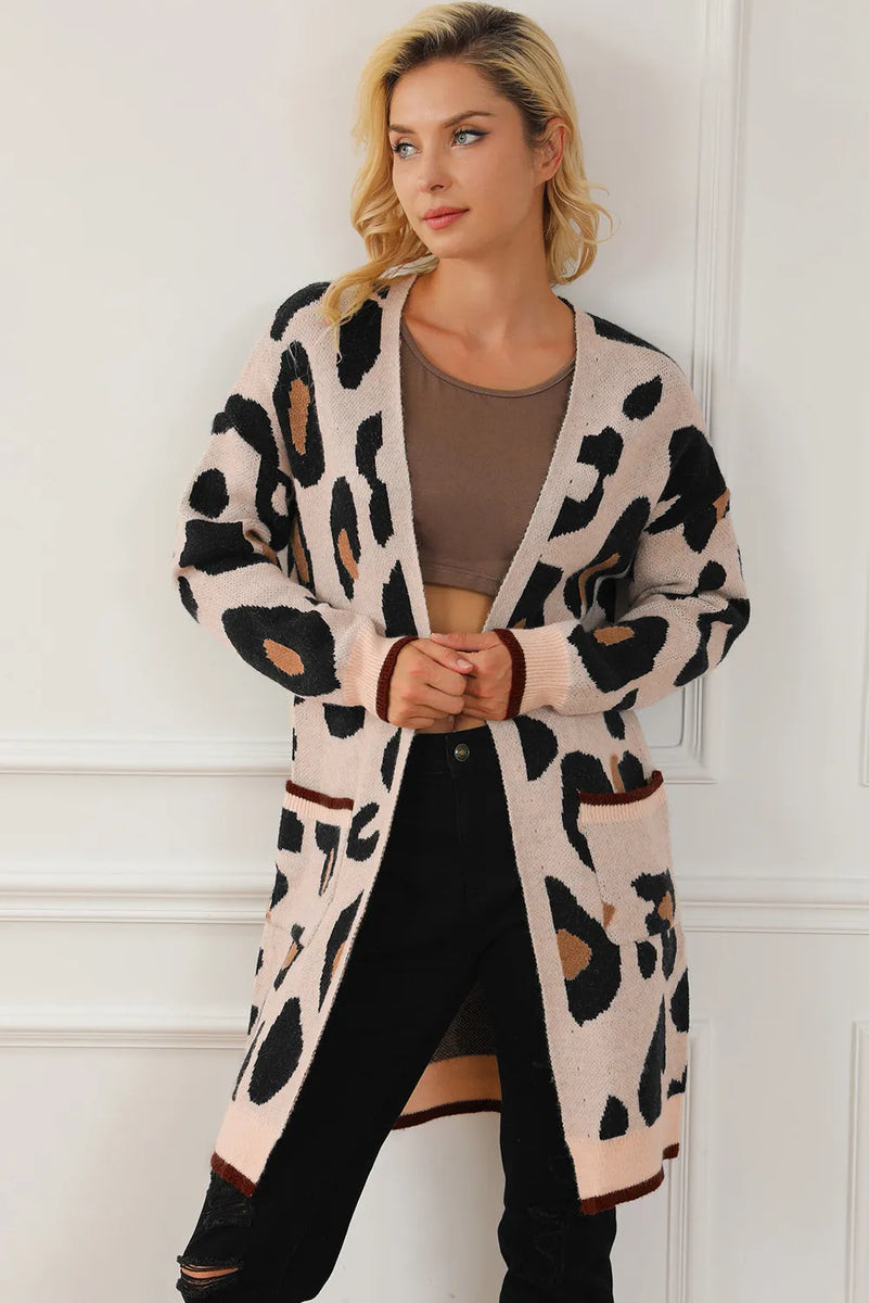 Leopard Open Front Long Sleeve Cardigan | Charming Charlie
