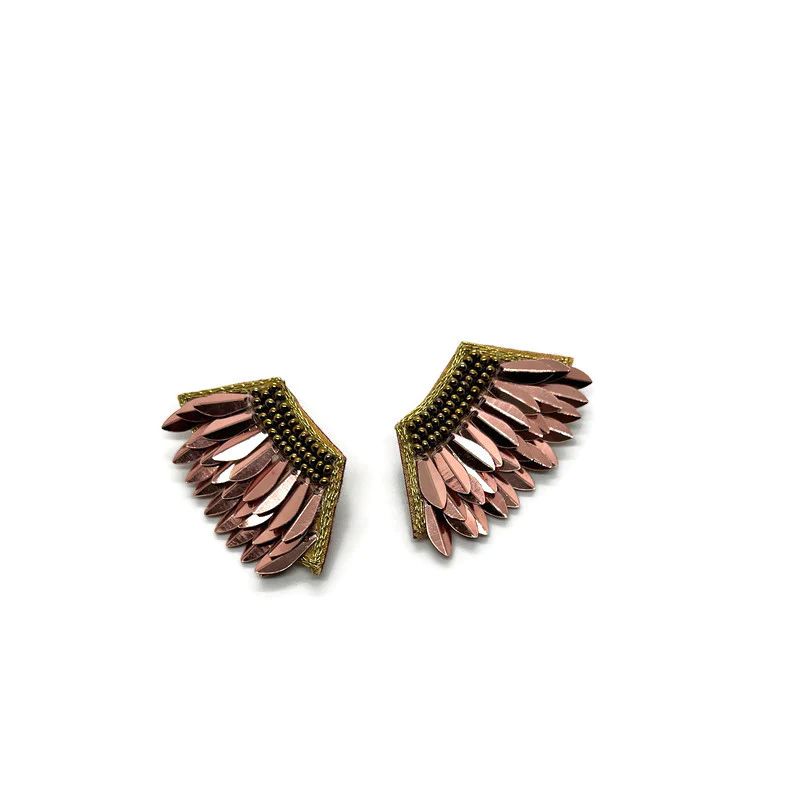 Metallic Blush Wing Earrings | Sea Marie Designs