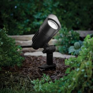 Low Voltage 240 Lumens Black Integrated LED Small Spotlight with White Color Changing Technology,... | The Home Depot