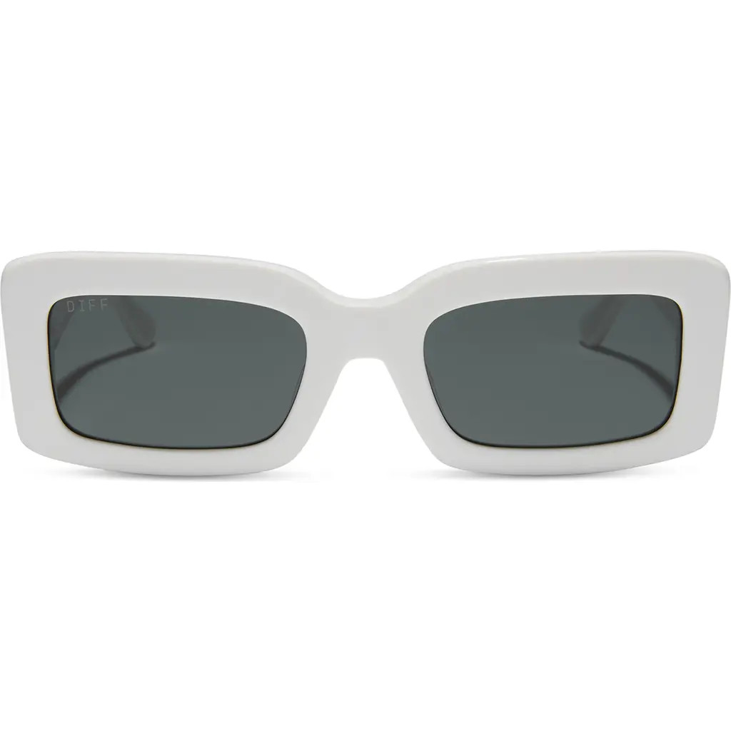 DIFF Indy 51mm Gradient Rectangular Sunglasses in Snowbound /Grey at Nordstrom | Nordstrom