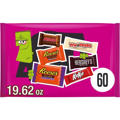 HERSHEY'S Chocolate Assorted Halloween Candy Miniatures - 19.62oz/60pc | Target